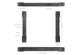 SANTIA Tablette KX-8D Tablette incassable, antichoc, étanche, écran tactile, très grande autonomie, durcie, militarisée IP65  - KX-8J
