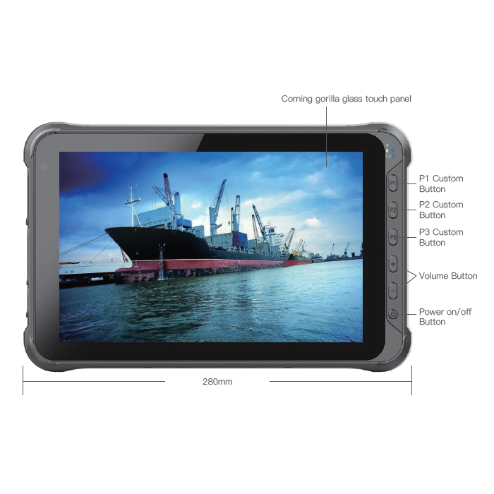 SANTIA Tablette KX-10Q Tablette 10 pouces incassable, antichoc, étanche, écran tactile, très grande autonomie, durcie, militarisée IP65  - KX-10Q